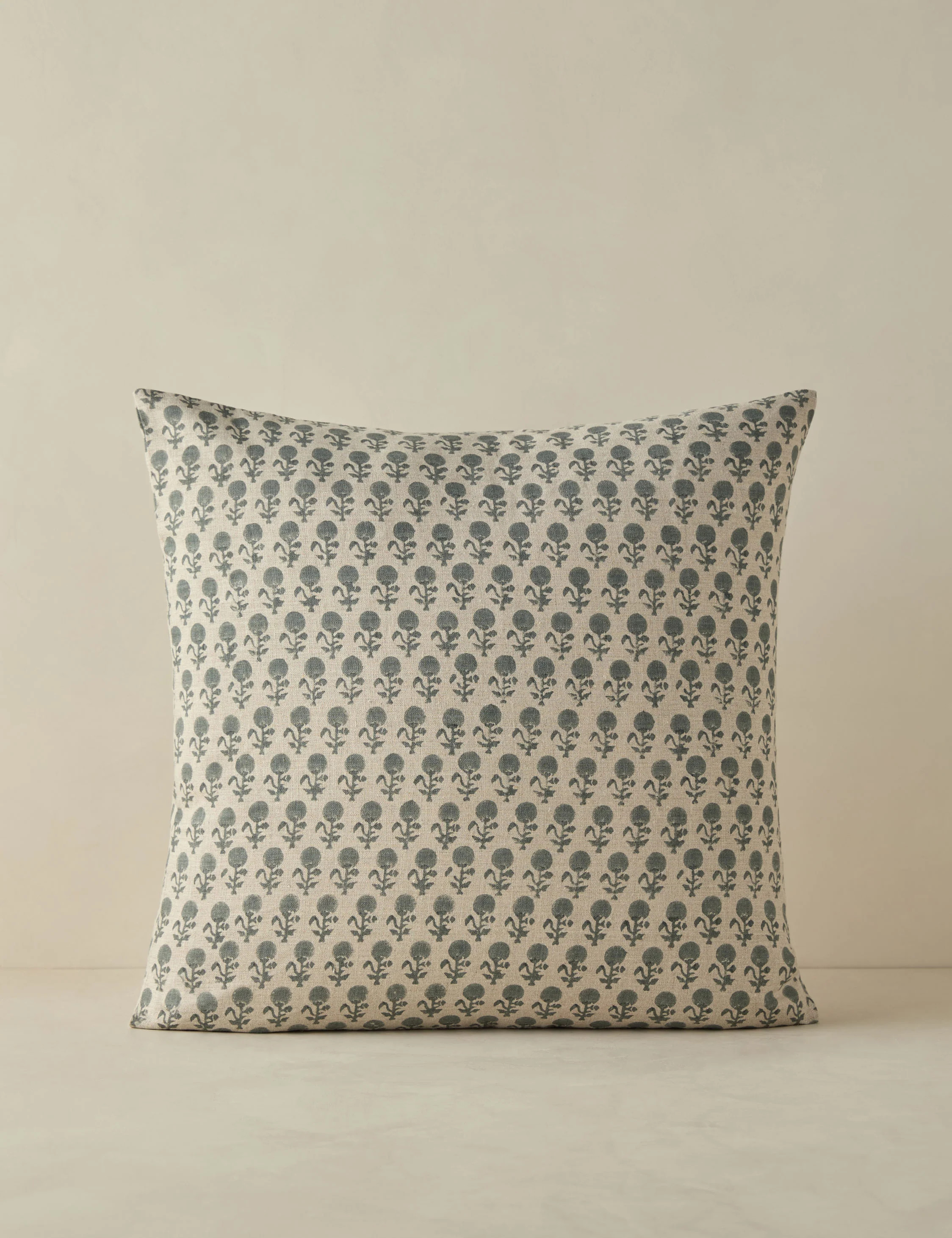 May Linen Pillow, Blue | Lulu and Georgia 