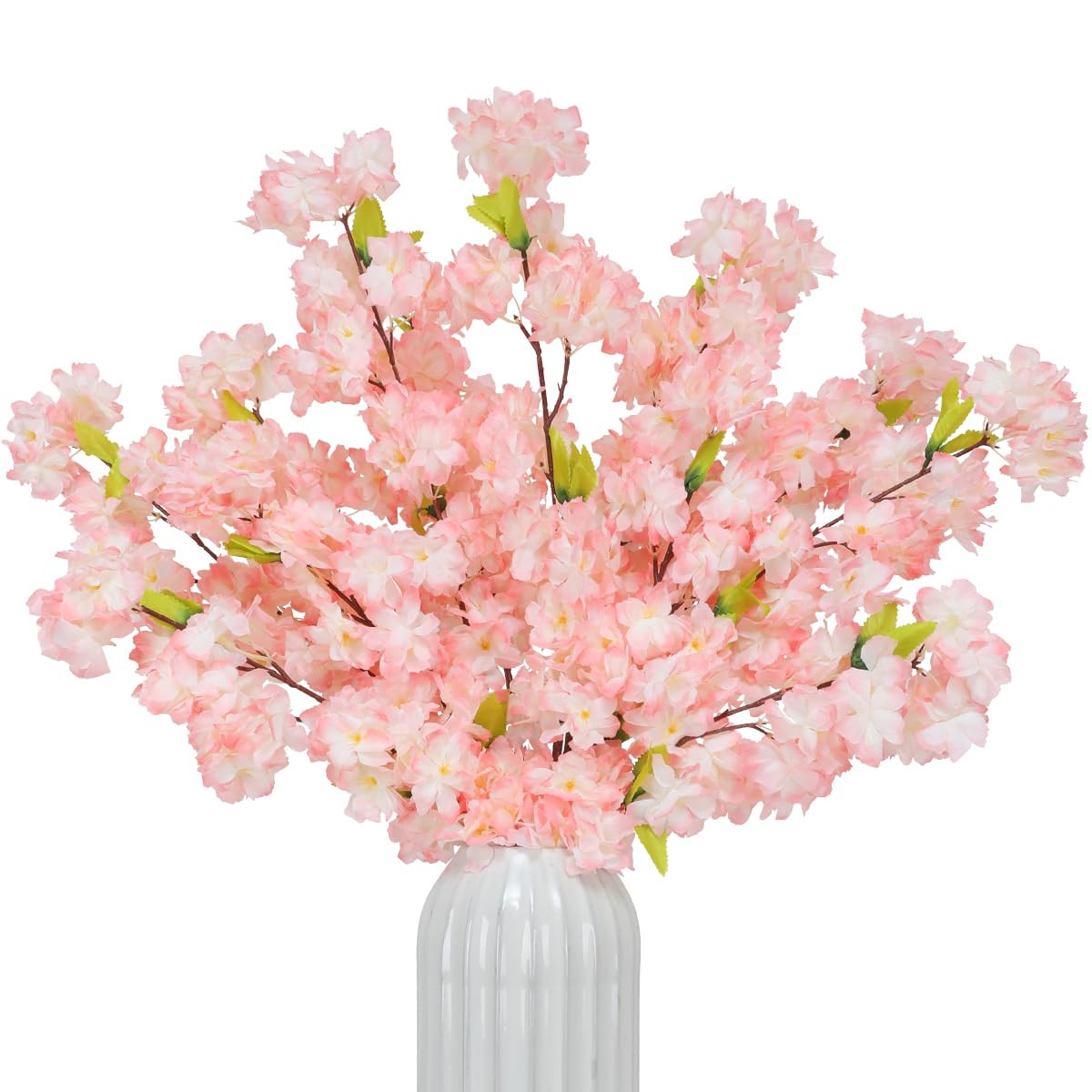 Tifuly Artificial Cherry Blossom Branches - 4 pcs Long Stems Flowers 42.52 inches Fake Silk Bouqu... | Amazon (US)