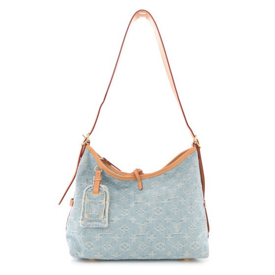 Monogram Denim CarryAll PM Sky Blue | FASHIONPHILE (US)
