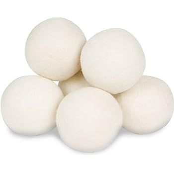Wool Dryer Balls by Smart Sheep 6-Pack, XL Premium Reusable Natural Fabric Softener | Amazon (US)
