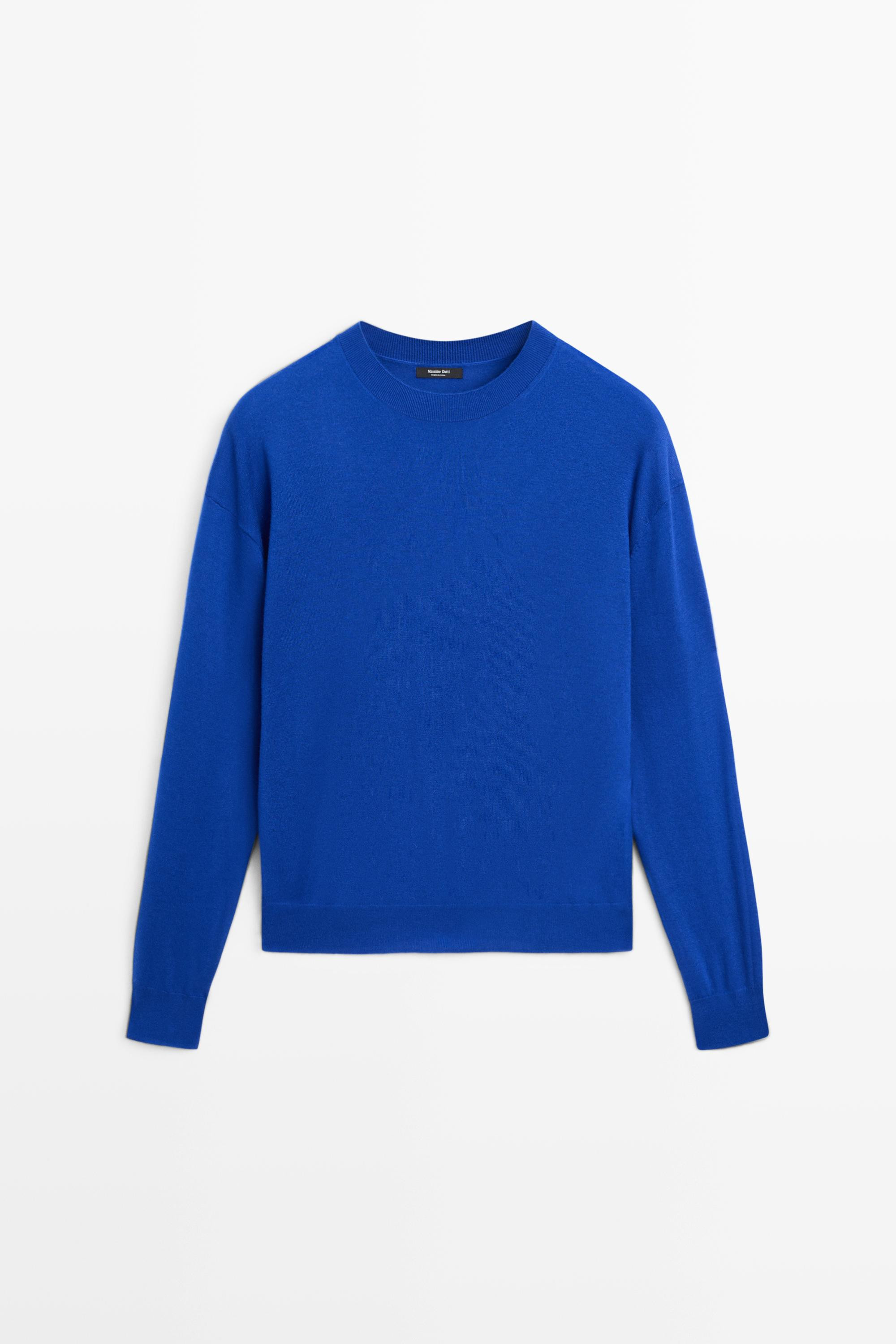 Fine knit round neck sweater | Massimo Dutti US