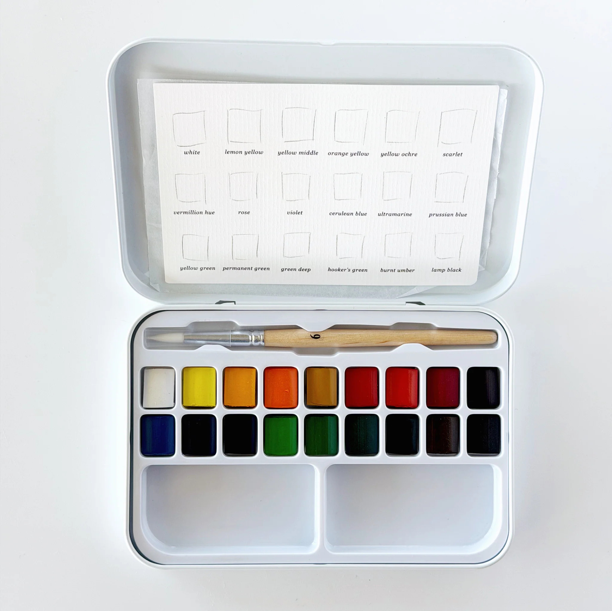watercolor paint set 18 colors with brush | Emily Lex Studio