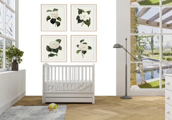 Farmhouse Decor  Vintage Camellias Print Set  Print Set  | Etsy | Etsy (US)