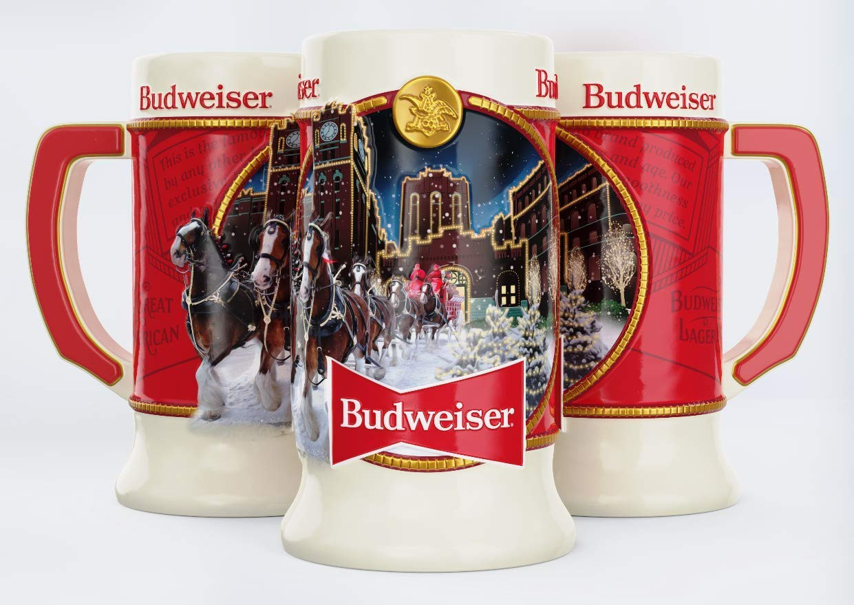 Budweiser 2020 Clydesdale Holiday Stein - Brewery Lights - 41st Edition - Ceramic Beer Mug - Chri... | Amazon (US)