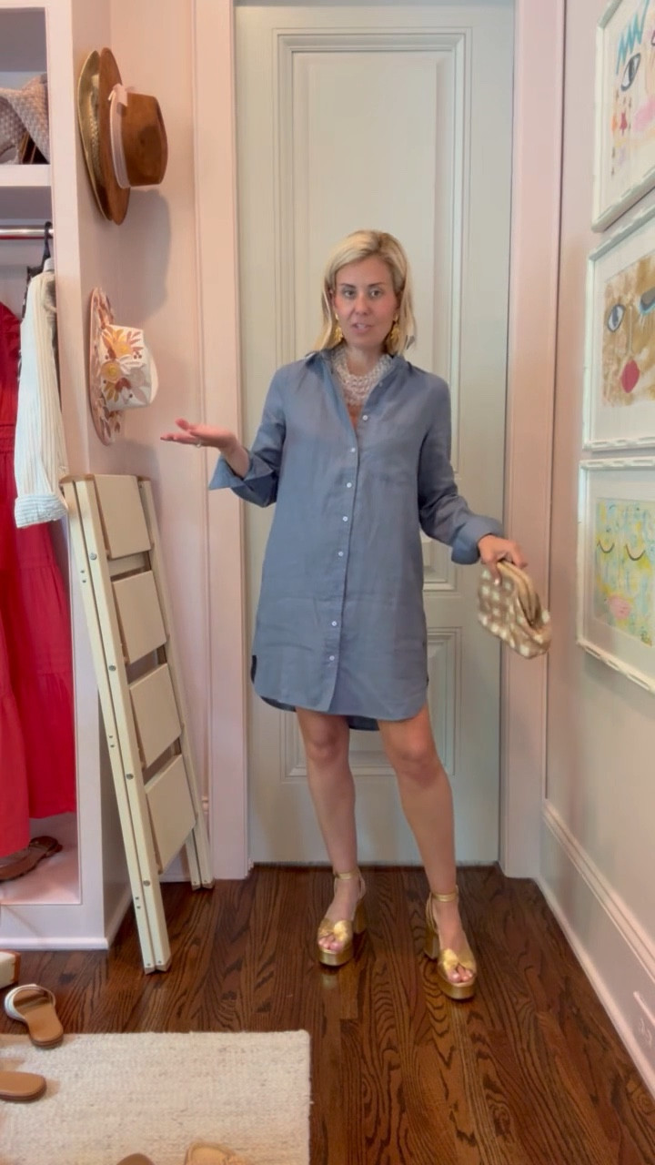 Showing you how to elevate your look with this fabulous shirt dress!! I’m in xs and 8 heel. Such a yes dress! 

#LTKmomlife #LTKstorytime #LTKSeasonal