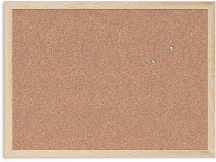 U Brands Cork Bulletin Board, 18" x 24" Inches, Light Birch Wood Frame (265U00-01) | Amazon (US)