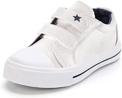 K KomForme Toddler Boys & Girls Shoes Kids Canvas Sneakers with Cartoon Dual Hook and Loops | Amazon (US)