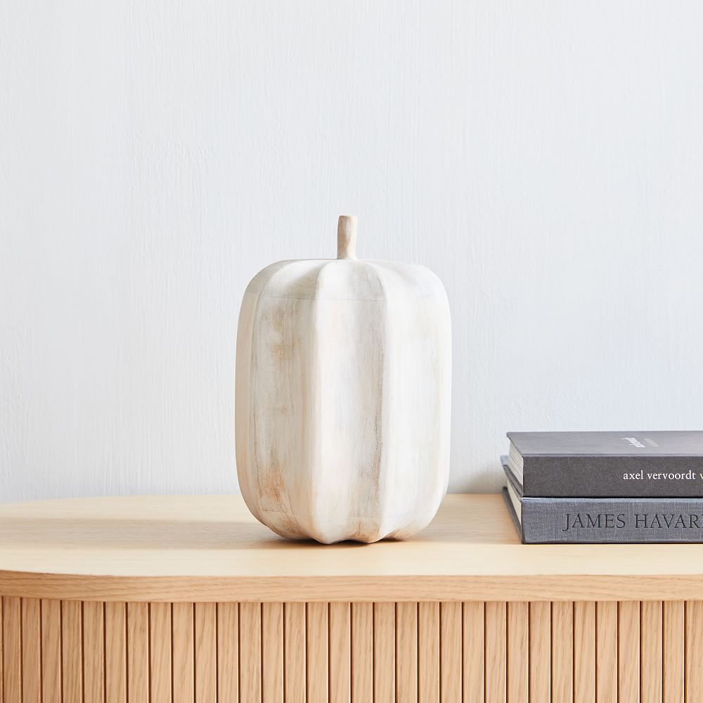 Carved Wood Pumpkin Objects | West Elm (US)