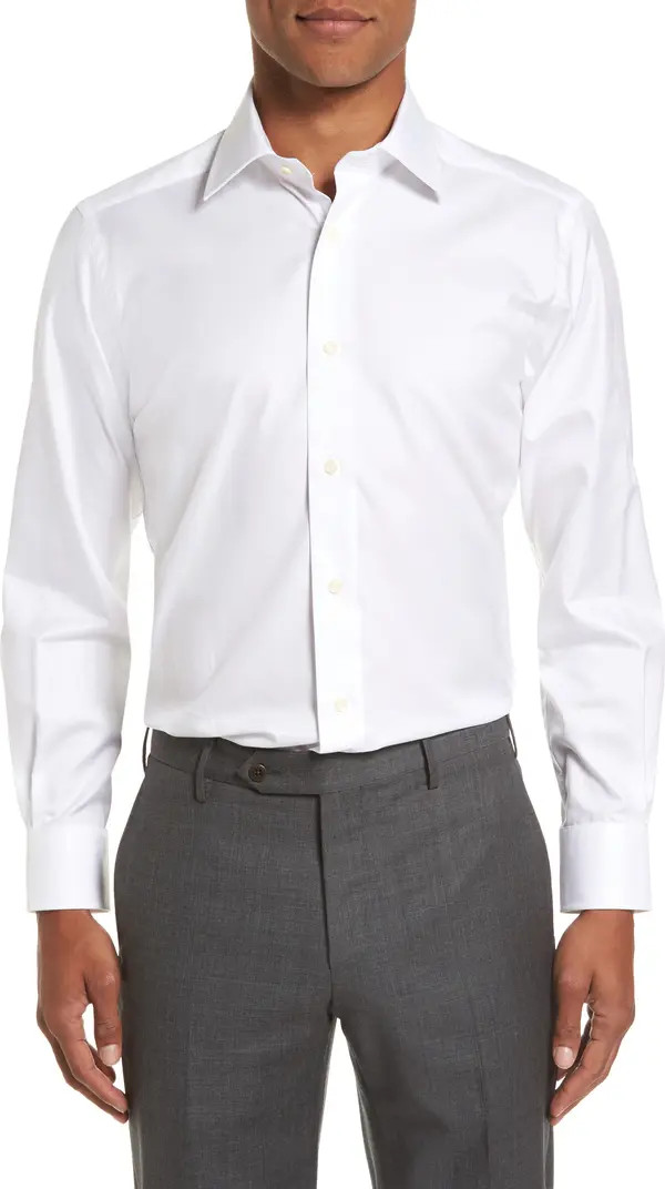 Trim Fit Solid Dress Shirt | Nordstrom