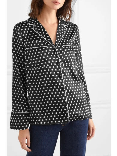 Hemd aus gehämmertem Satin mit Polka-Dots | NET-A-PORTER (UK & EU)