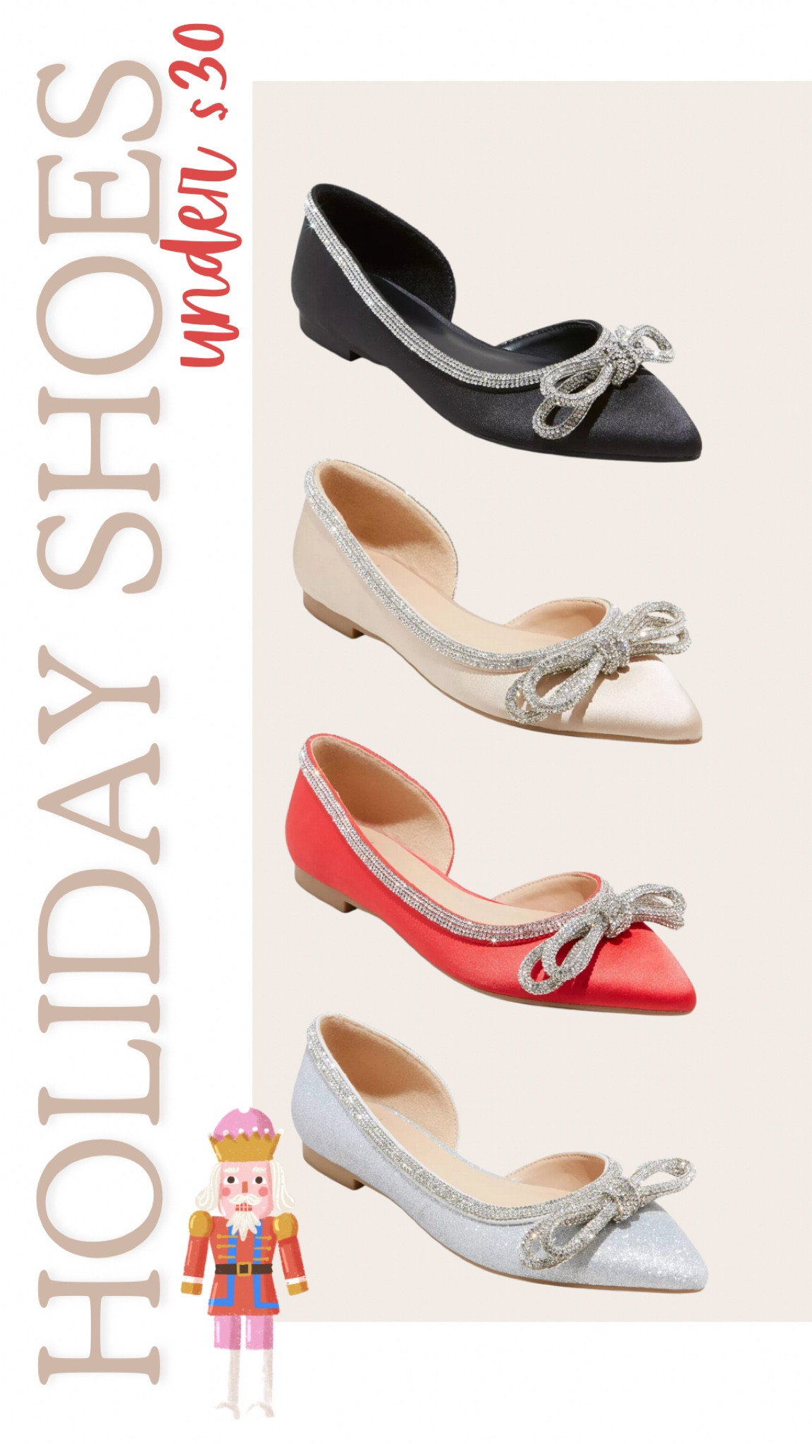 Holiday Shoes fit for the perfect holiday party or occasion! Love the look for less idea of these flats under $30

#LTKshoecrush #LTKHoliday #LTKSeasonal