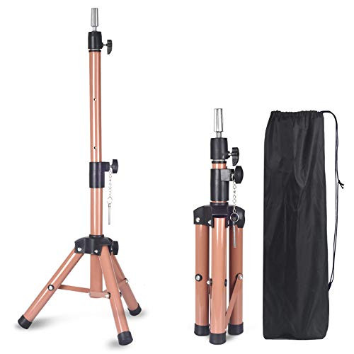 Smilco Wig Stand Tripod Mannequin Head Stand, Adjustable Heavy Duty Wig Head Stand for Cosmetology H | Amazon (US)
