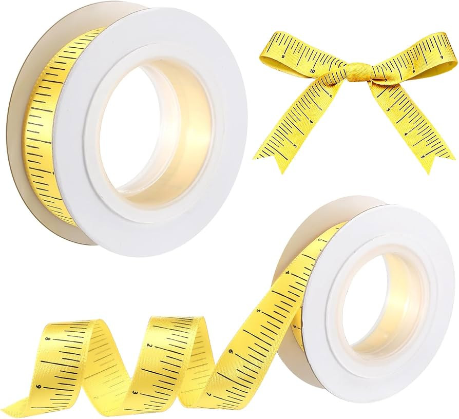 Wavwavw 2 Pack Ruler Ribbon for Craft 10 Yard Teacher Measuring Tape Ribbon Cotton Measure Cloth ... | Amazon (US)