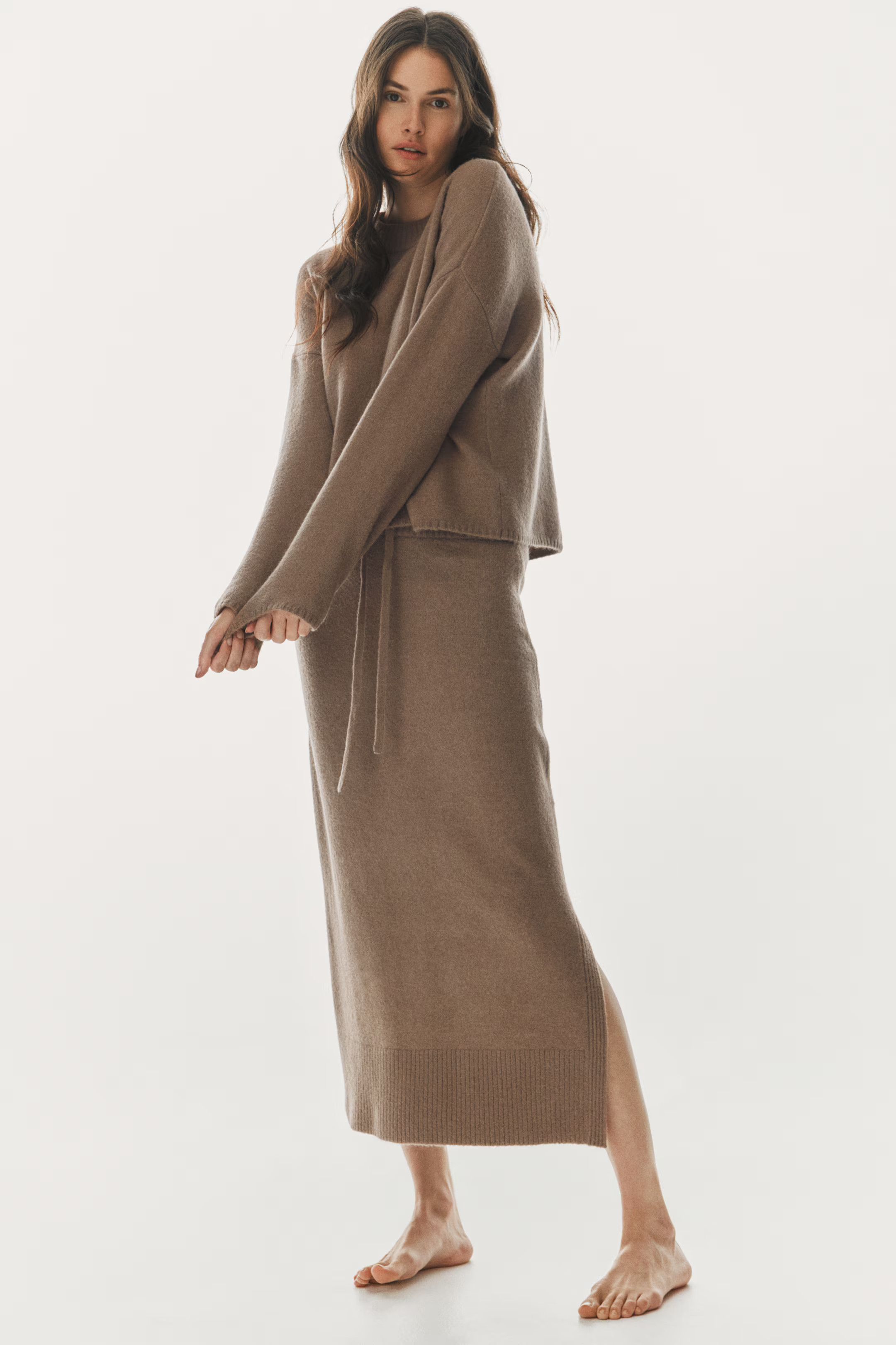 Knitted drawstring skirt | H&M (UK, MY, IN, SG, PH, TW, HK)