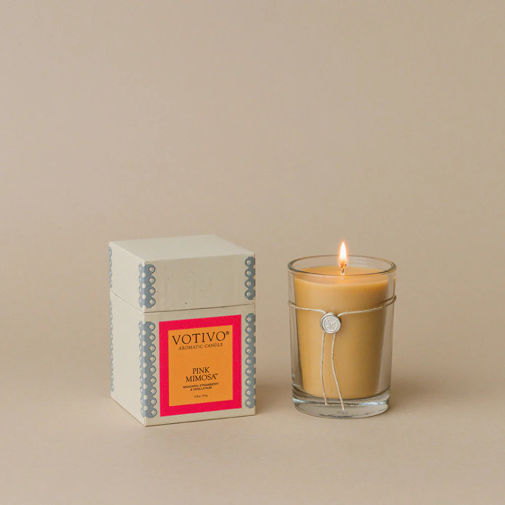 6.8oz Aromatic Candle-Pink Mimosa | Votivo