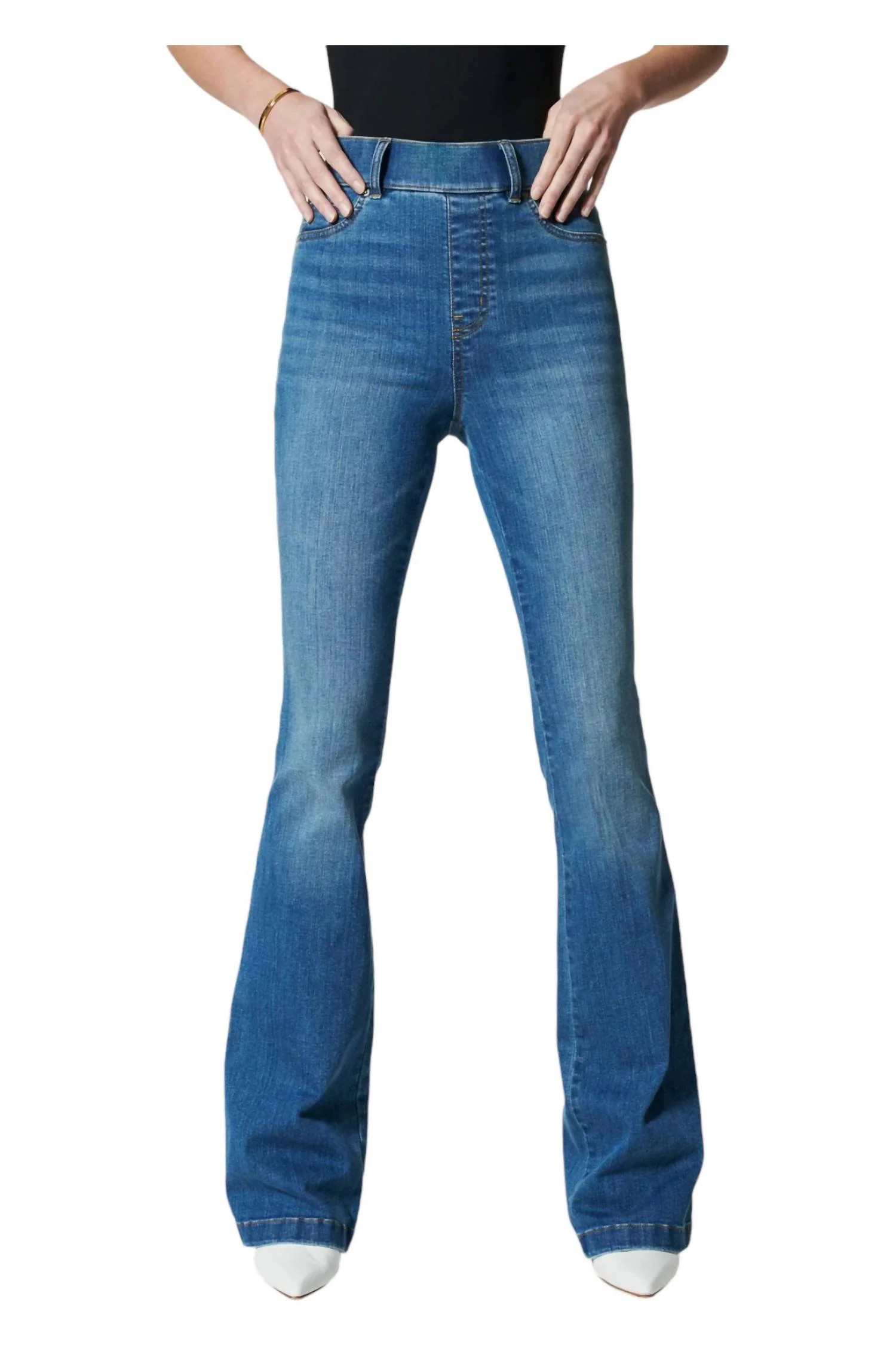 Flare Pull-On Jeans In Vintage Indigo | Shop Simon