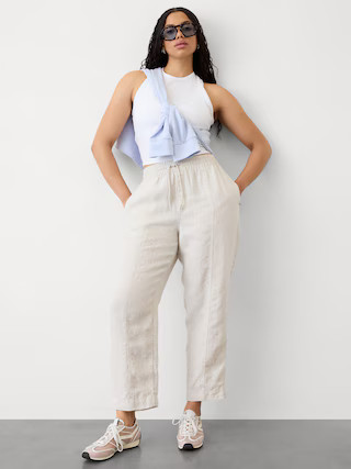 Retreat High Rise Linen Ankle Pant | Athleta