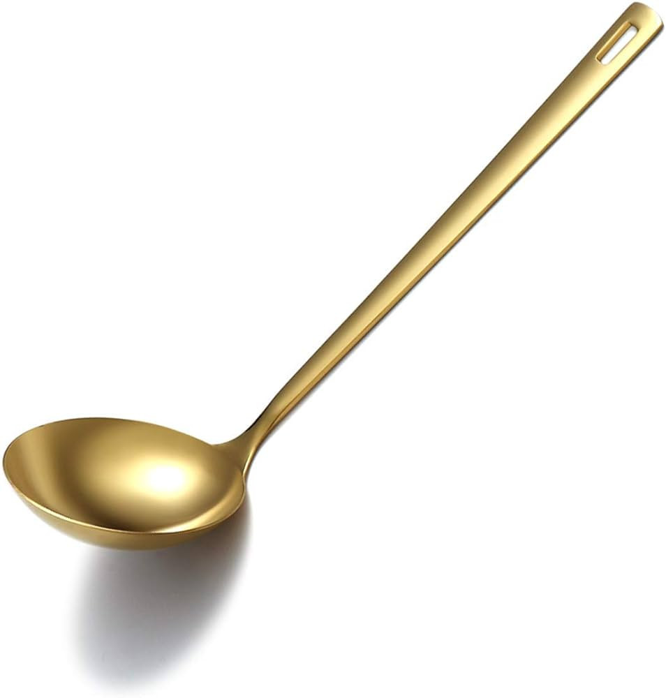 Berglander Gold Ladle, Stainless Steel Kitchen Ladle with Titainium Gold Plating, Soup Ladle, Coo... | Amazon (US)