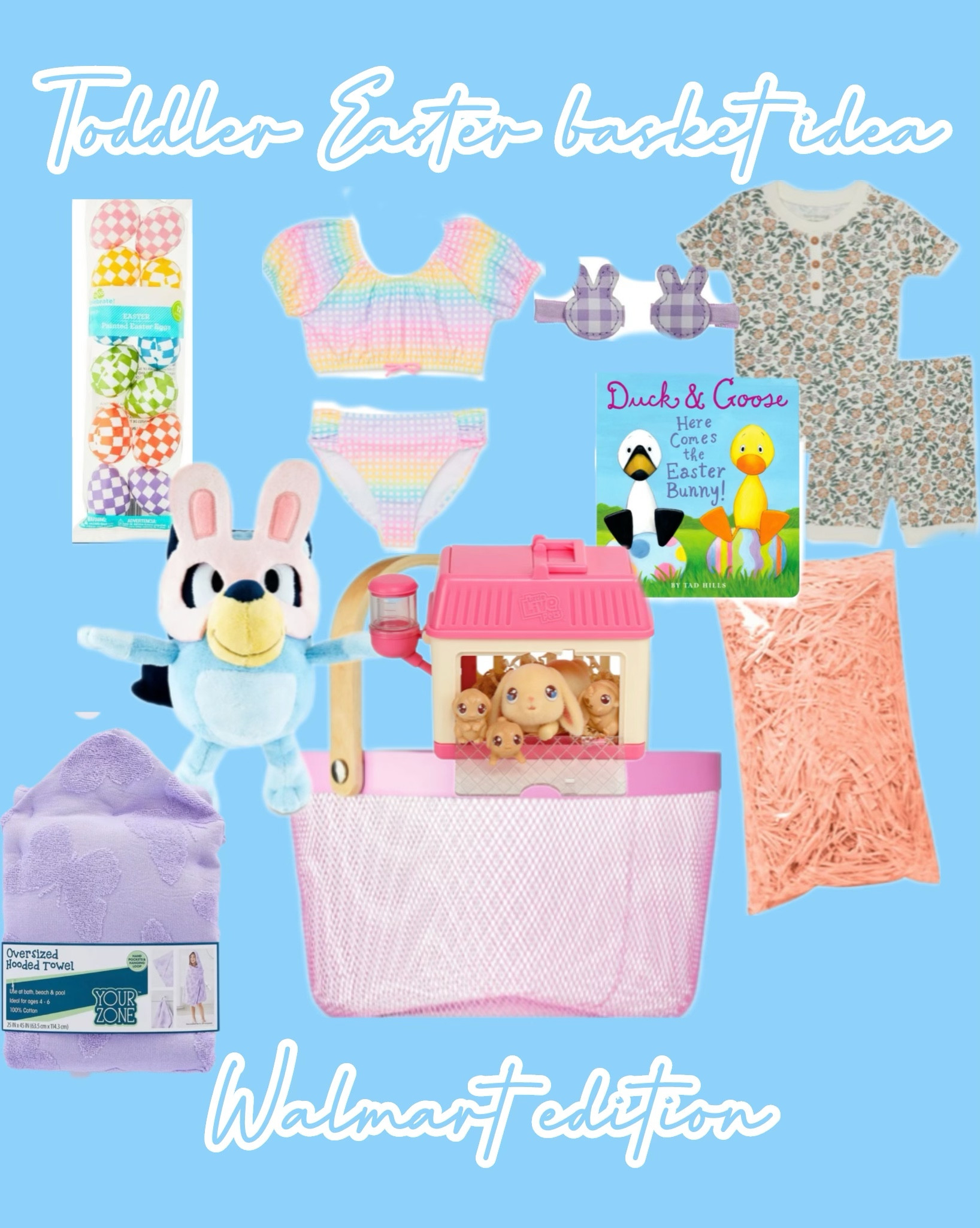 Toddler girl Easter basket ideas from Walmart! 

#LTKfamily #LTKSeasonal #LTKkids