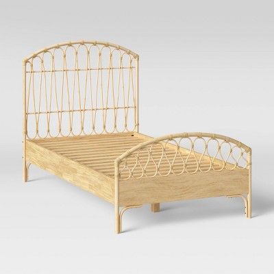 Twin Rattan Bed Natural - Pillowfort&#8482; | Target