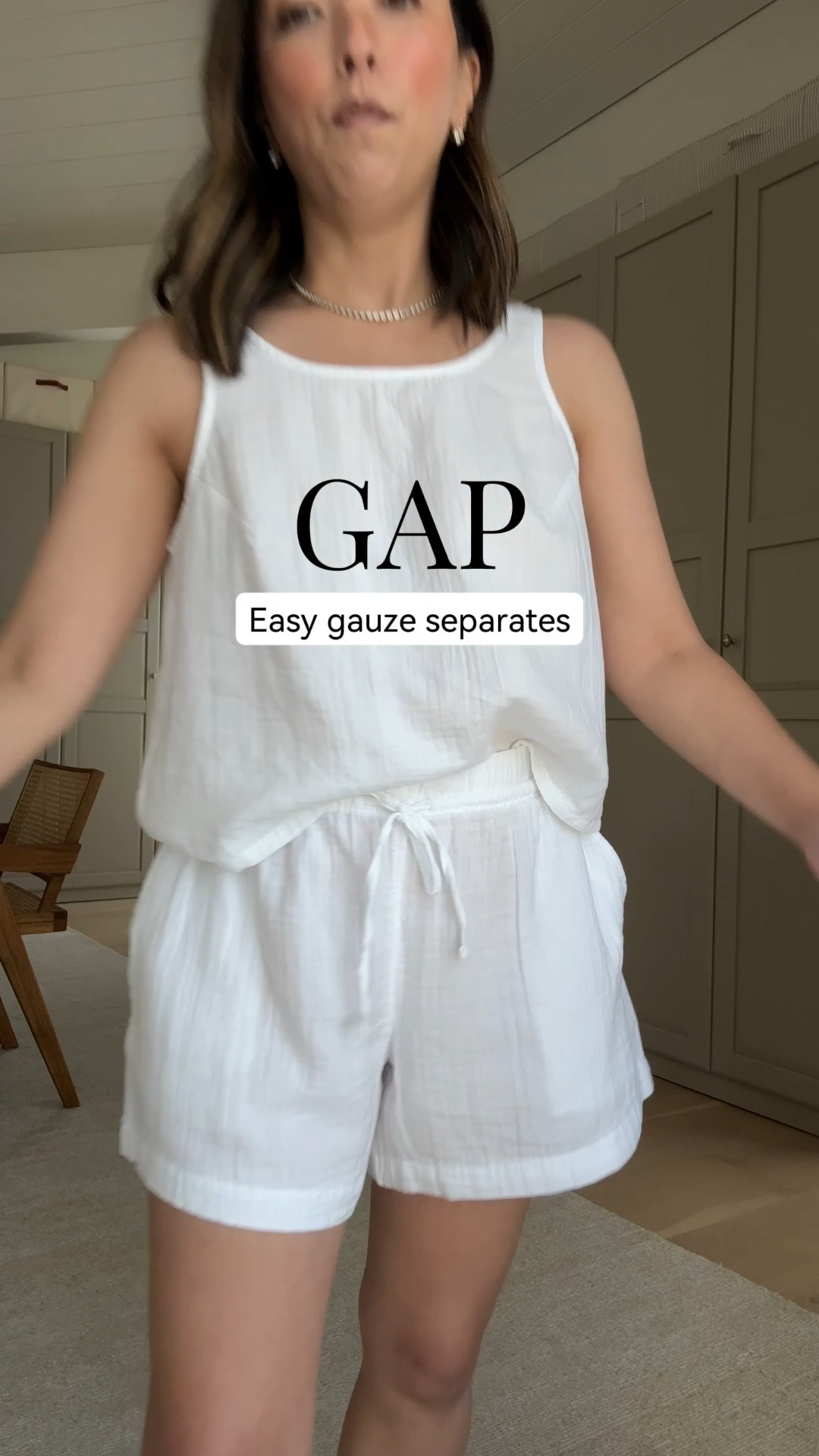 Love these gauze separates for hot weather. So lightweight, comfortable, and effortless. Wearing both the gauze tank and shorts in size small.

#LTKmomlife #LTKPetite
