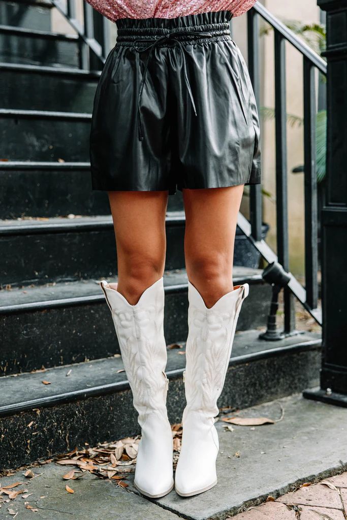 You Got This Black Faux Leather Shorts | The Mint Julep Boutique