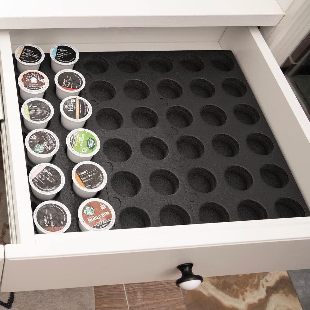 Coffee Pod holder DIY Size Organizer 60 Compatible Tray Drawer Holds with coffee pod | Amazon (US)