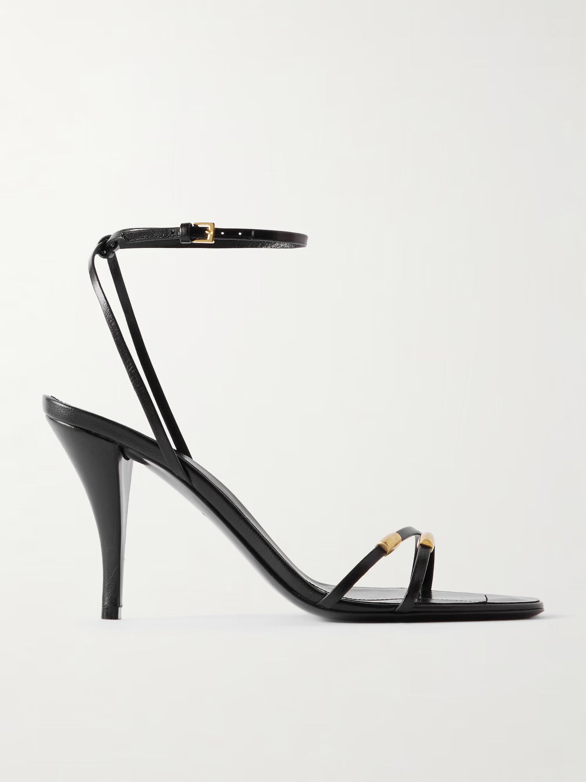 Cleo Bijoux embellished metallic leather sandals | NET-A-PORTER (US)