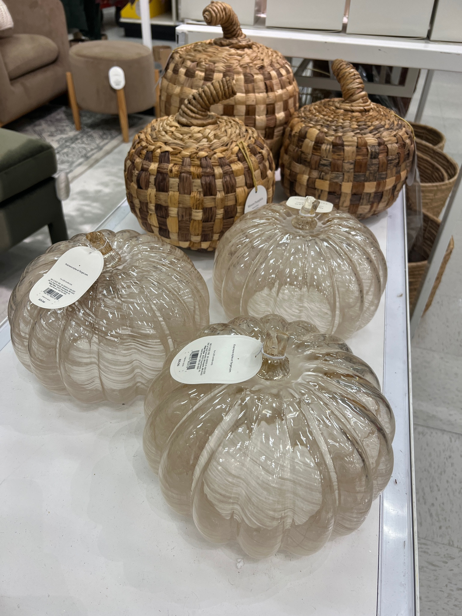 Glass pumpkins! #pumpkins #fall #falldecor #decor #target #home #homedecor 

#LTKunder50 #LTKSeasonal #LTKhome
