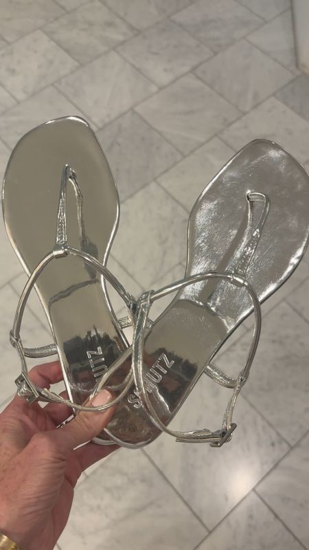 This silver sandal is a great neutral for summer! Fit is TTS

#LTKShoeCrush #LTKVideo #LTKFindsUnder100