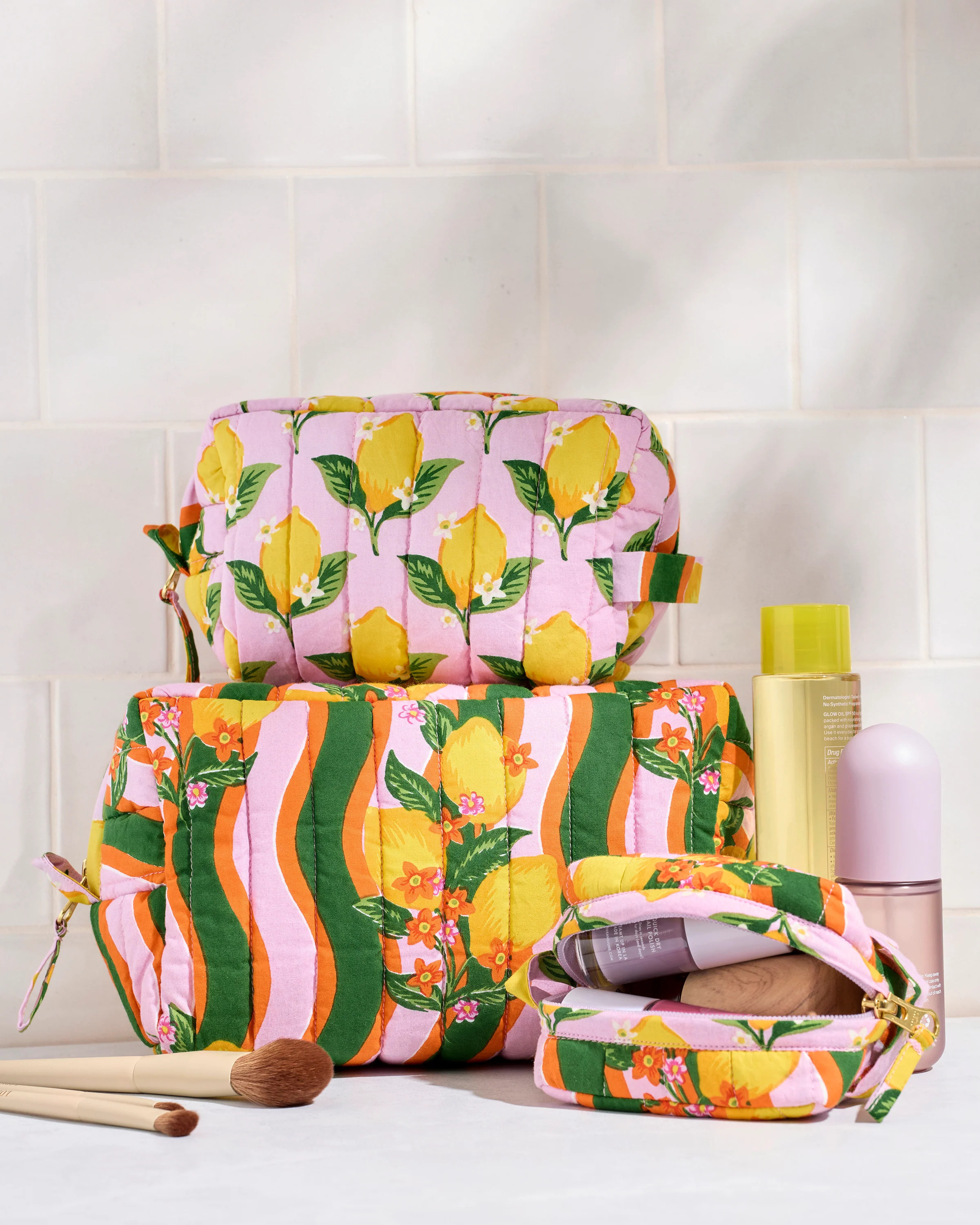 Lemon Twist - Three’s Best Pouch Set - Limoncello | Printfresh