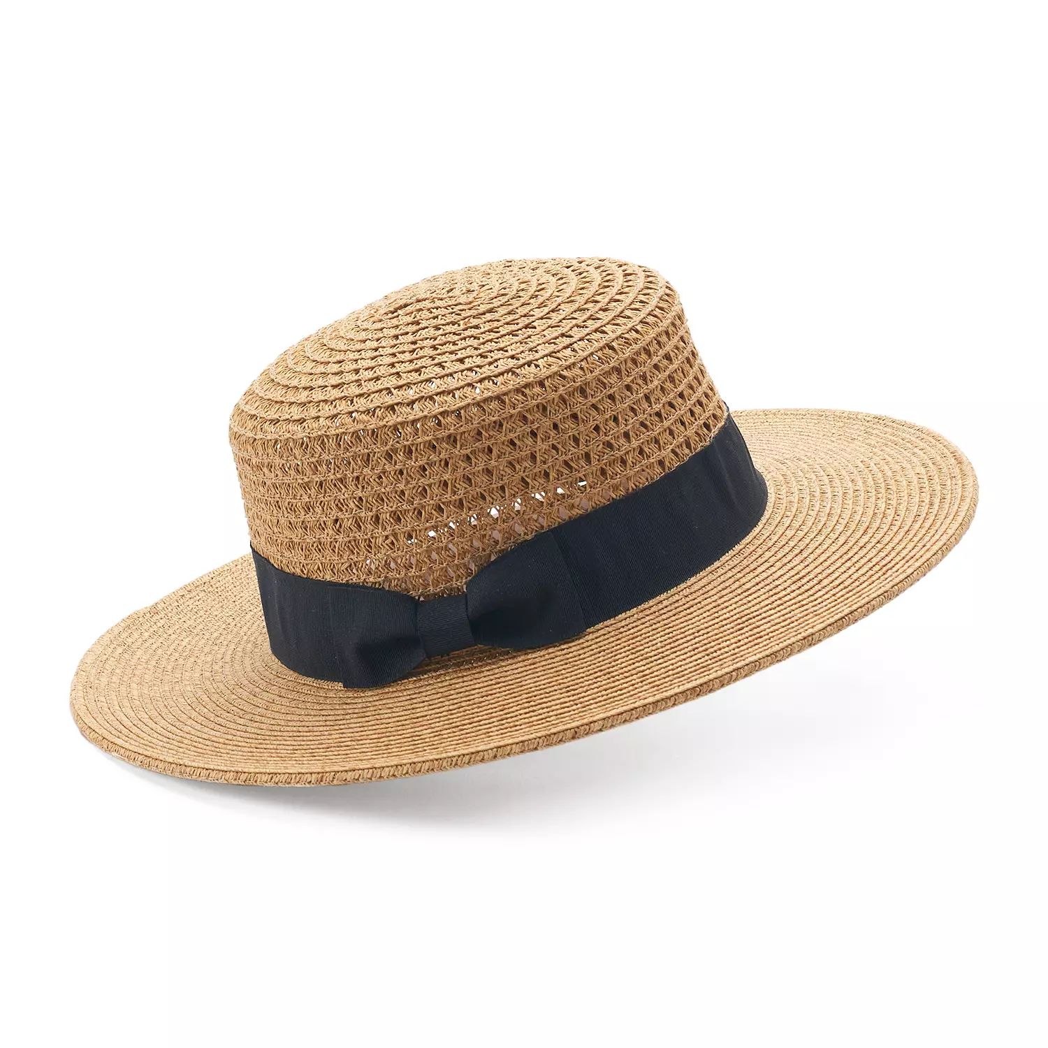 Women's SONOMA Goods for Life™ Woven Boater Hat with Grosgrain Band | Kohl's