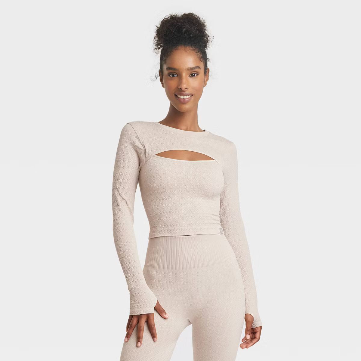 Women's Textured Seamless Long Sleeve Top - JoyLab™ | Target