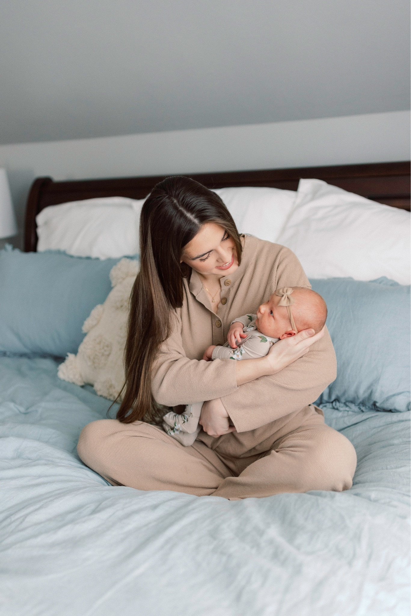 Mommy and me in home newborn. Relaxed lounge wear outfits. Postpartum 

#LTKhome #LTKbump #LTKbaby