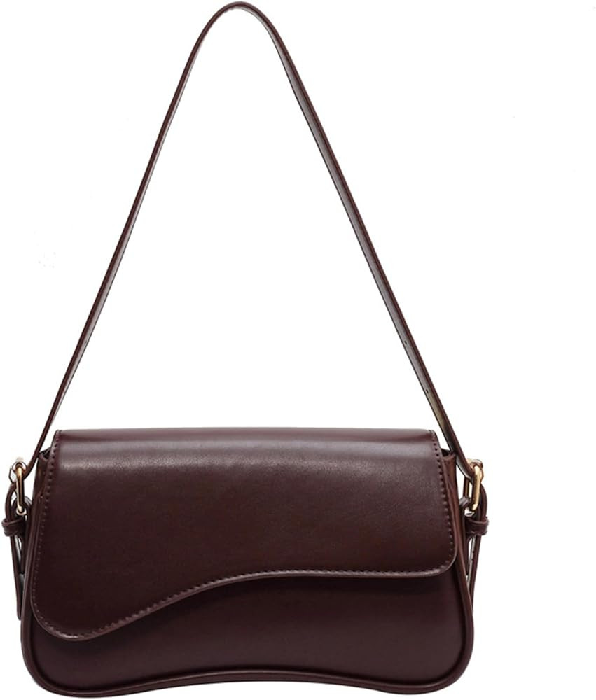 Shoulder Bag for Women Y2K Trendy Purse Vegan Leather Hobo Handbags Clutch Saddle Bag with 2 Remo... | Amazon (US)