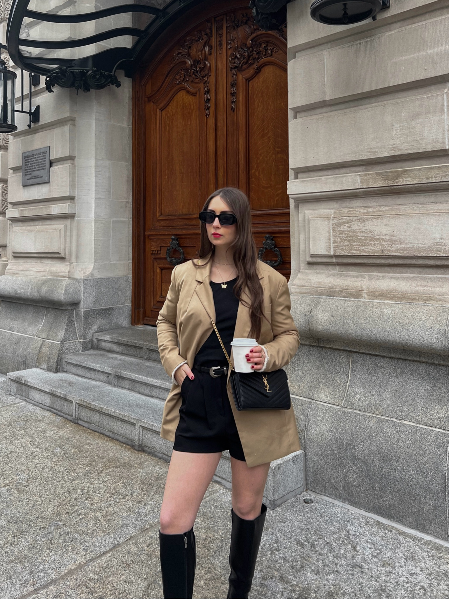 Parisian street style 
Neutral style, blazer style, workwear, business casual, YSL bag, beige outfit, street style inspo, classy outfits, classy streetwear, minimal style, Parisian style, suit shorts 

#LTKfindsunder100 #LTKworkwear #LTKstyletip