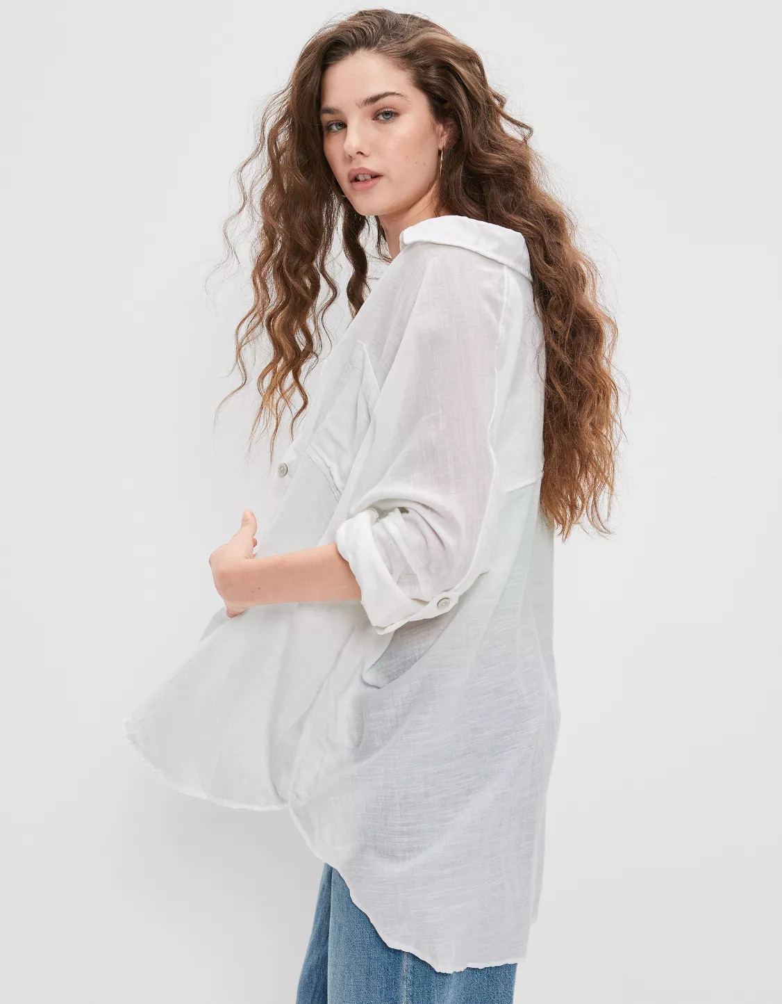 AE Go Big Oversized Shirt | American Eagle Outfitters (US & CA)