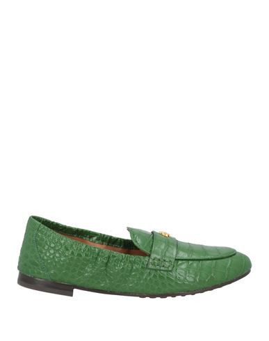 Tory Burch Woman Loafers Green Size 5.5 Leather | YOOX (US)