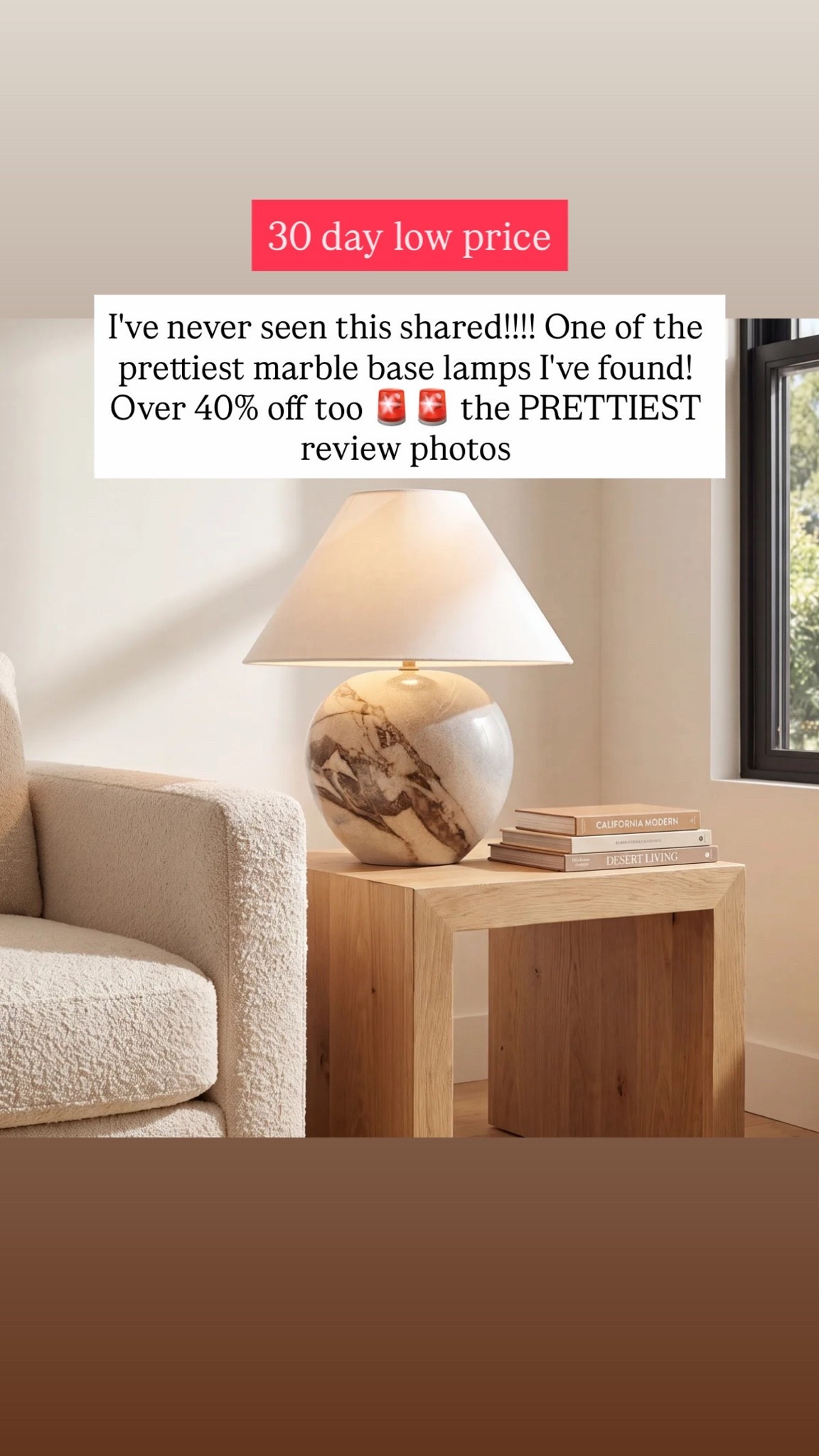 I've never seen this shared!!!! One of the prettiest marble base lamps I've found! Over 40% off too 🚨🚨 the PRETTIEST review photos