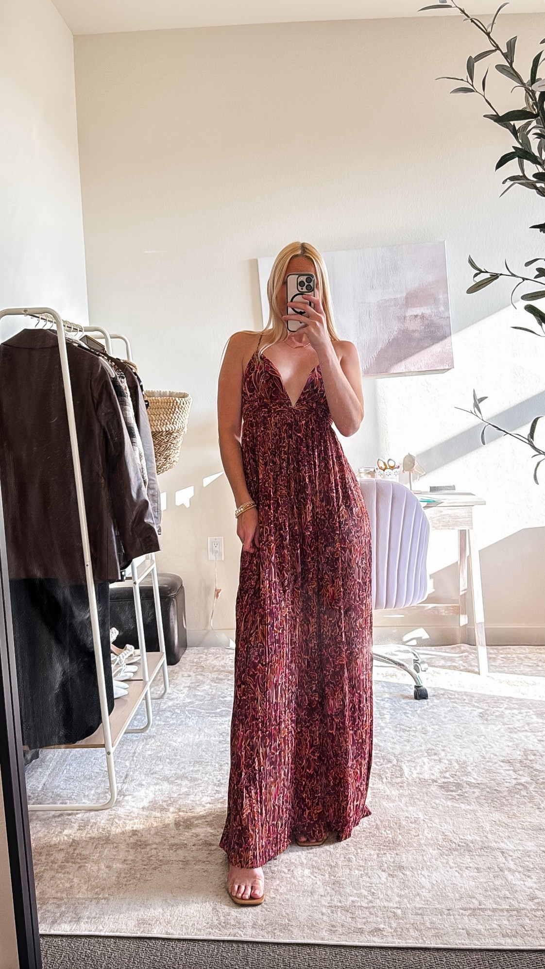 Fall wedding guest dress!

Pleated floral maxi dress - wearing an XS. This dress is stunning! The back laces up and is so fun! It’s a little long on me even with a pair of 2.5” heels and I’m 5’6” - I might get it hemmed. The chest area has a little extra favorite on me too, so if you’re smaller chested keep that in mind. But it’s such a gorgeous dress it’s totally worth it!

Fall wedding, wedding guest outfit fall, fall wedding guest outfit, floral dress fall, maxi dresses fall, fall family photos, family photo dress, printed maxi dress, outdoor wedding guest dress, dress for wedding guest

#LTKSeasonal #LTKWedding #LTKParties