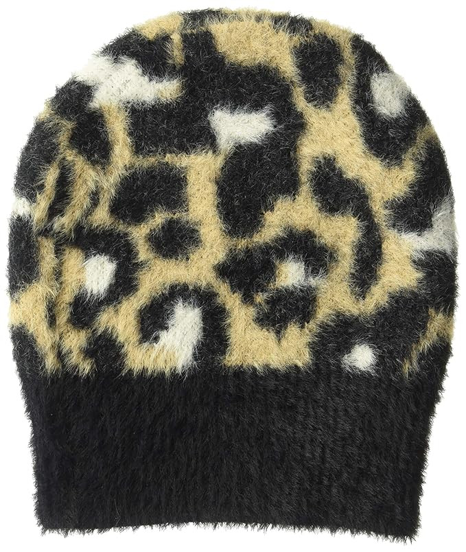 Amazon Brand - Daily Ritual Women's Animal Print Fuzzy Knit Beanie, One Size | Amazon (US)