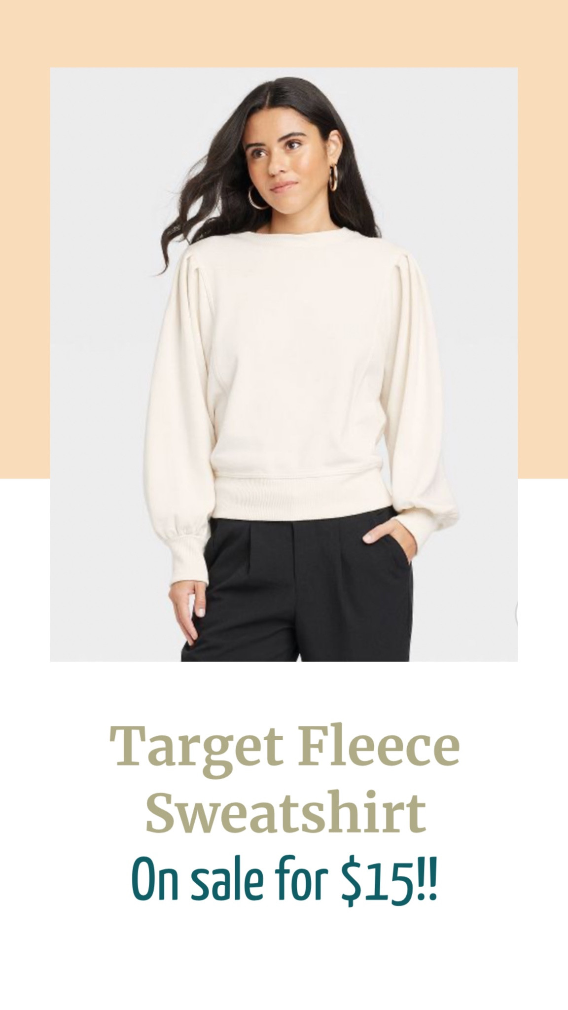 Target deal days! This cozy fleece sweatshirt comes in a ton of colors and is only $15!! Grab it before it sells out! 

Target fall, target style, fall sweatshirt casual outfit 

#LTKunder50 #LTKsalealert #LTKSeasonal