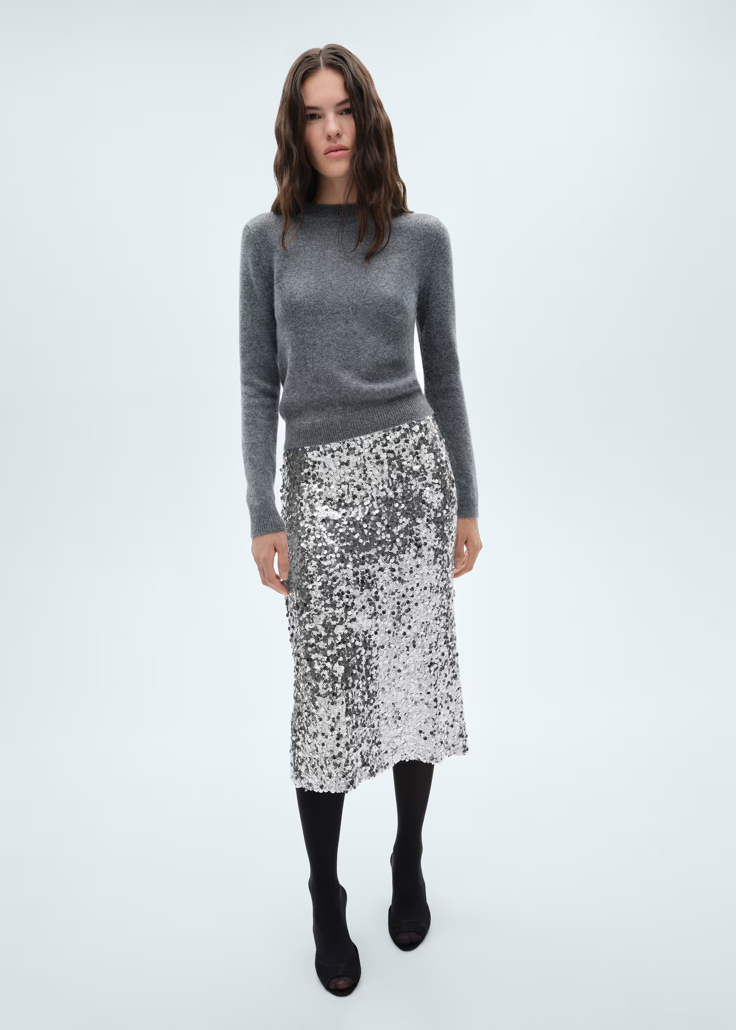 Sequin midi skirt - Women | MANGO USA | Mango (US/MX/AU)