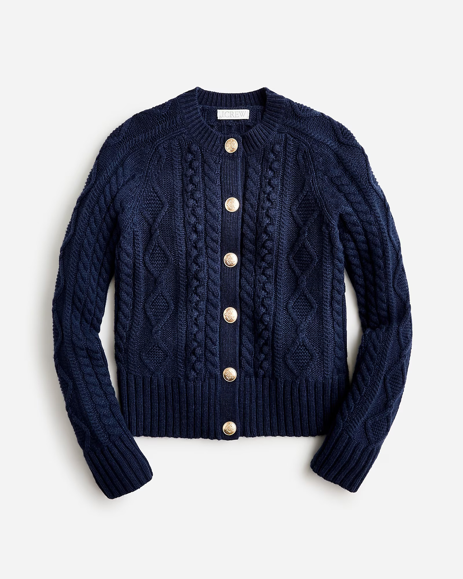 Cable-knit cardigan sweater | J. Crew US