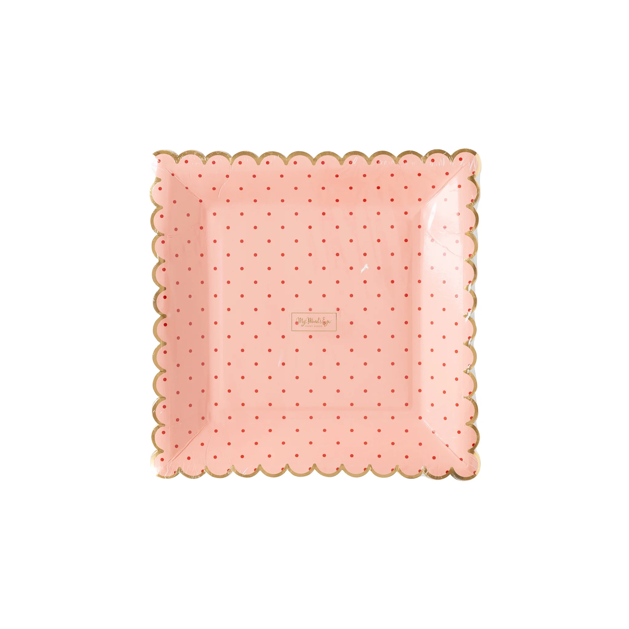 Pink With Polka Dot Scallop Plate | My Mind's Eye