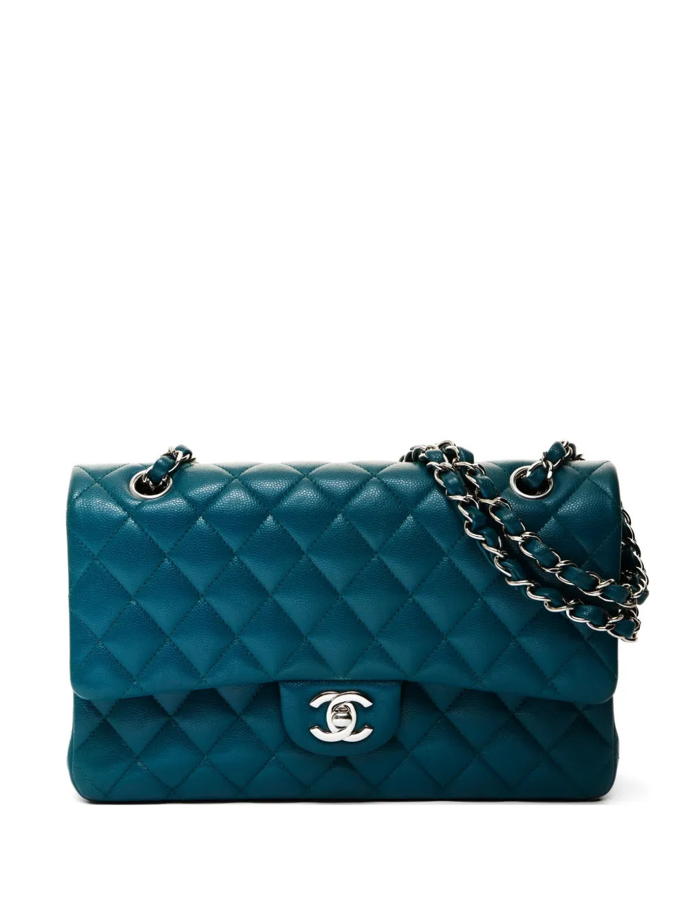 CHANEL Pre-Owned medium Classic Flap shoulder bag - Blue | Farfetch Global