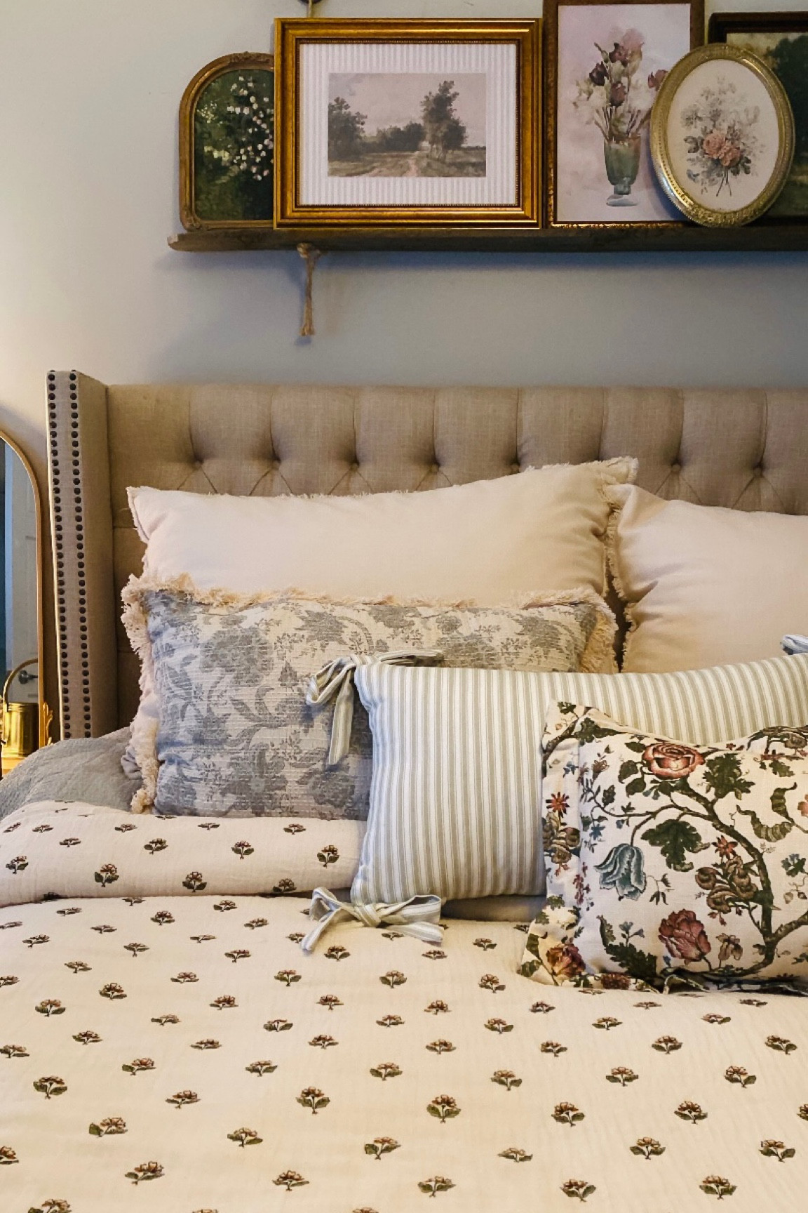 Bedroom refresh with soft, muted colors! Out with the all-neutral, in with some splashes of cheer 🌾

#LTKhome #LTKSeasonal #LTKsalealert