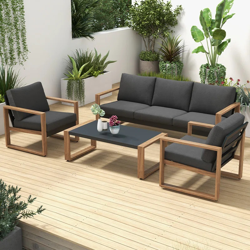 Berenisse 5 - Person Outdoor Seating Group with Cushions | Wayfair North America