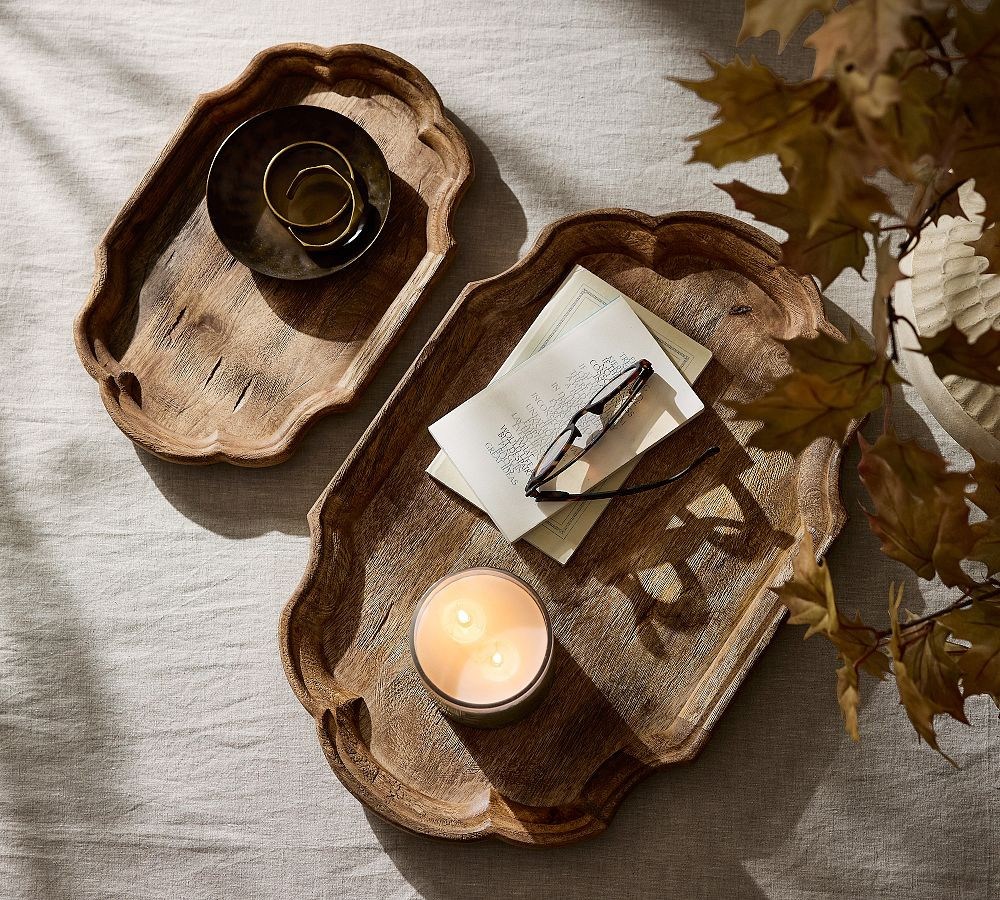 Mango Wood Scallop Tray | Pottery Barn (US)