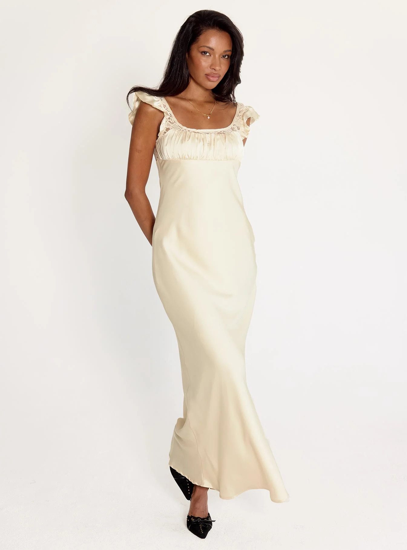 Adelie Maxi Dress Champagne | Princess Polly US